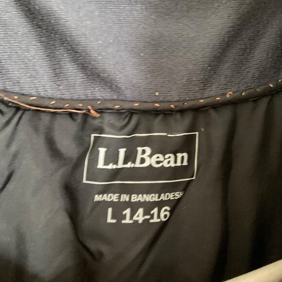 Y2K Youth LL Bean Two Tone Gray Thinsulate Nylon Full Zip Winter Coat Size 14/16 - Picture 9 of 16